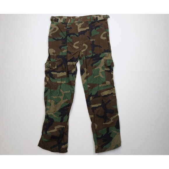 Vintage 80s 90s Streetwear Mens 36x30 Faded Wide Leg Camouflage Cargo Pants USA